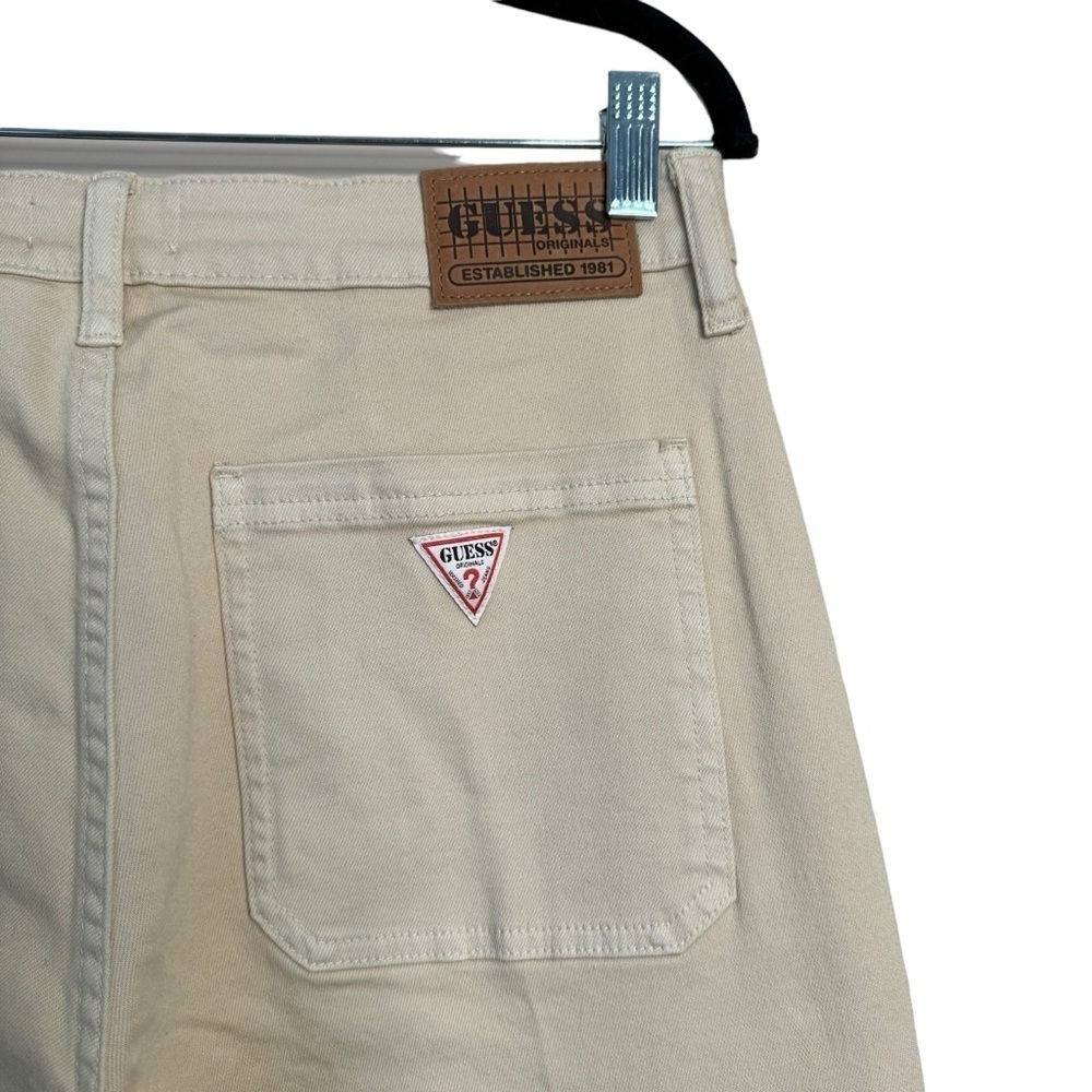 Guess Urban Fit Baggy Wide Leg Cargo Khaki Jeans Tan Women’s 30 - Picture 7 of 10